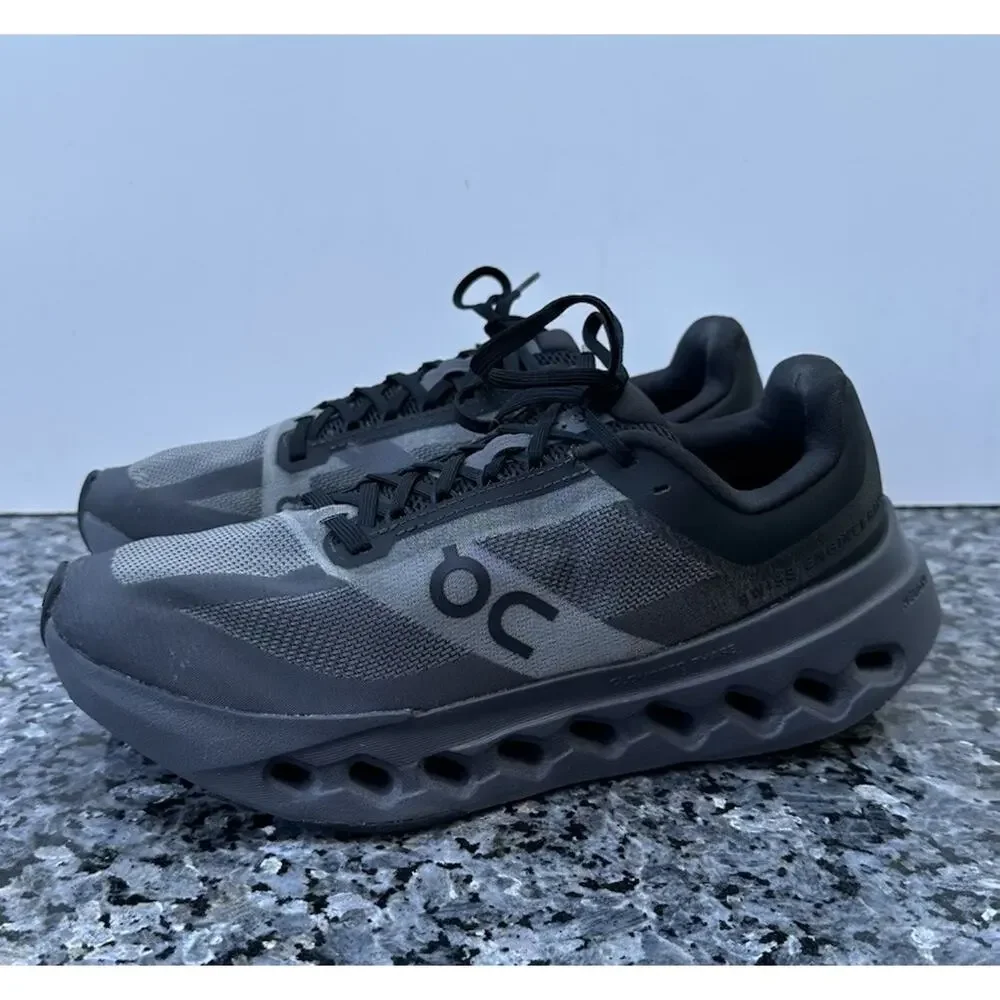 On Running Shoes Womens 8.5 Cloudsurfer Next Sneakers Gray Black Fabric Low Top